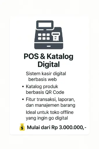POS & Katalog Digital Sistem kasir digital berbasis web
