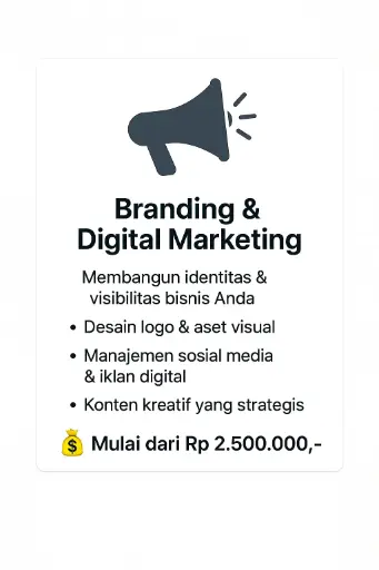 Branding & Digital Marketing Membangun identitas & visibilitas bisnis Anda